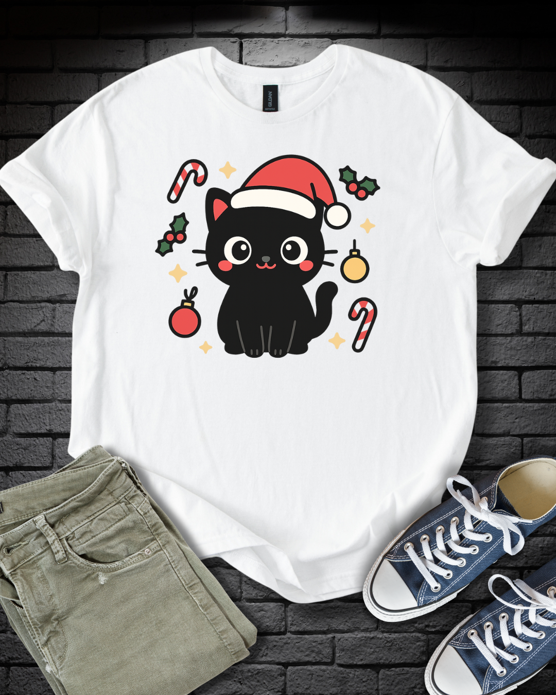 Kawaii X-mas Cat T-Shirt