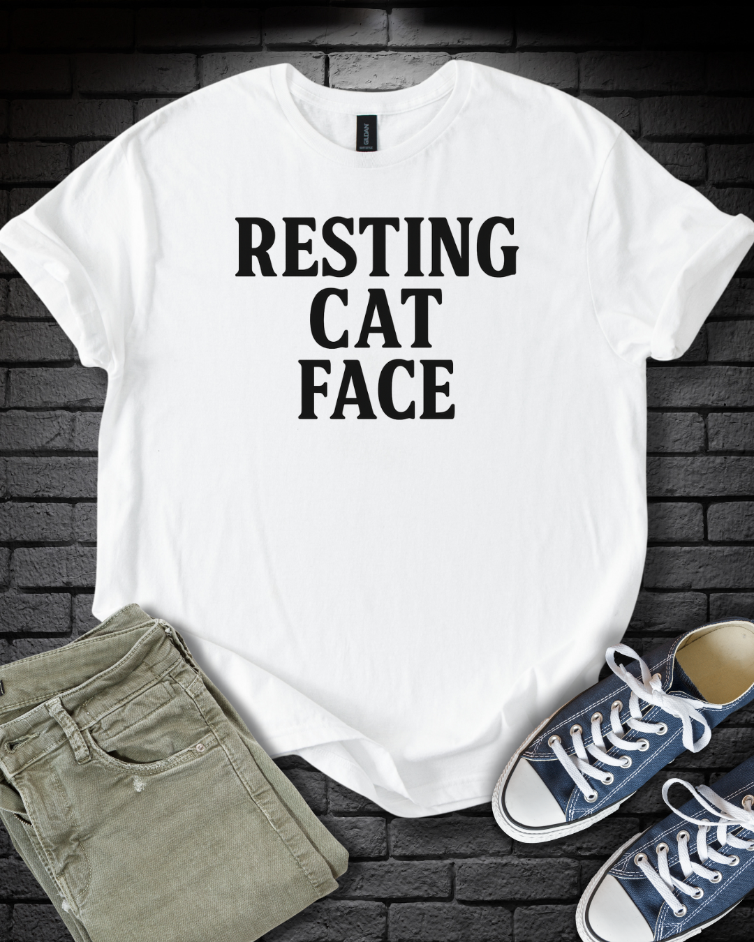 Resting Cat Face T-Shirt