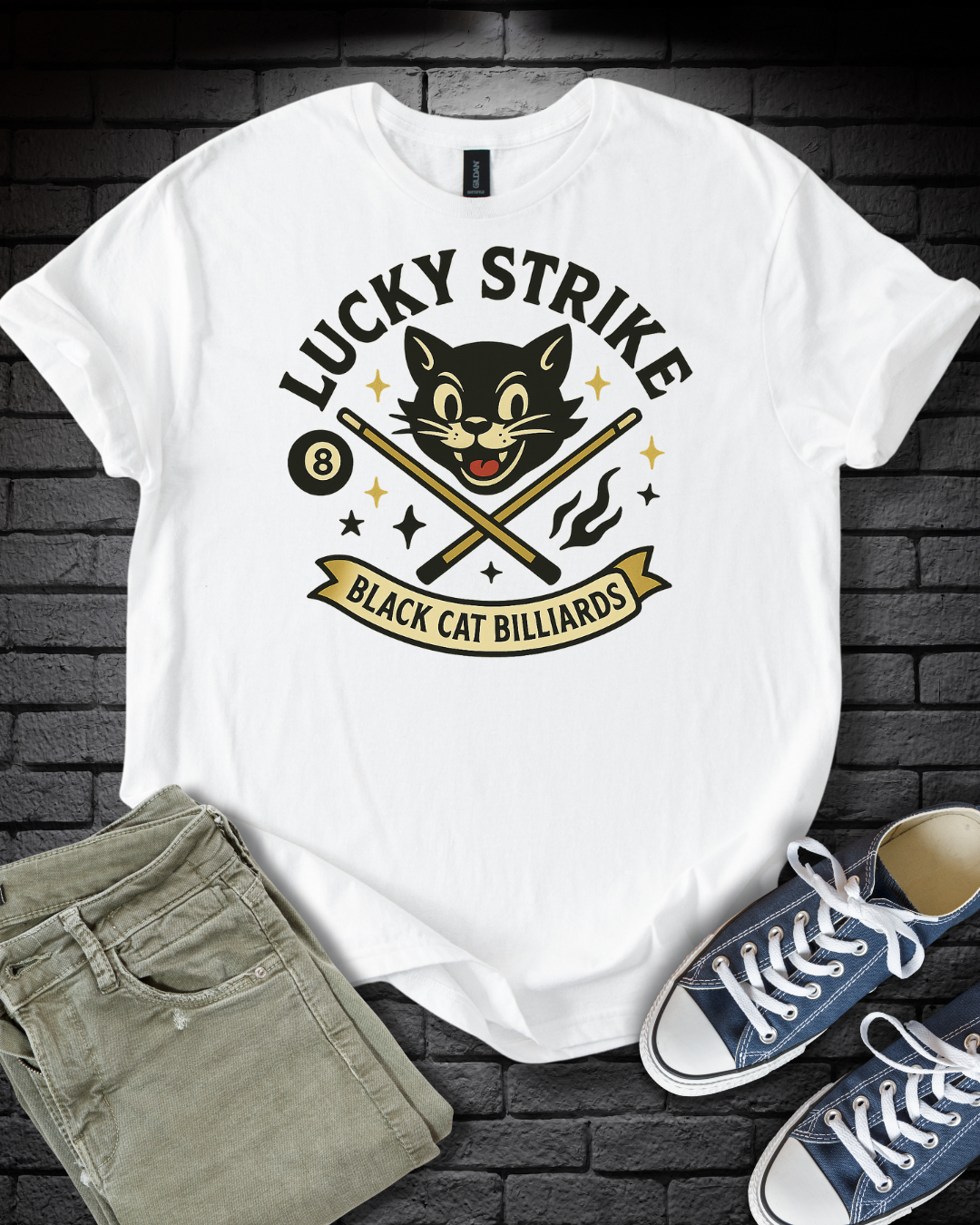 Black Cat Billiards T-Shirt