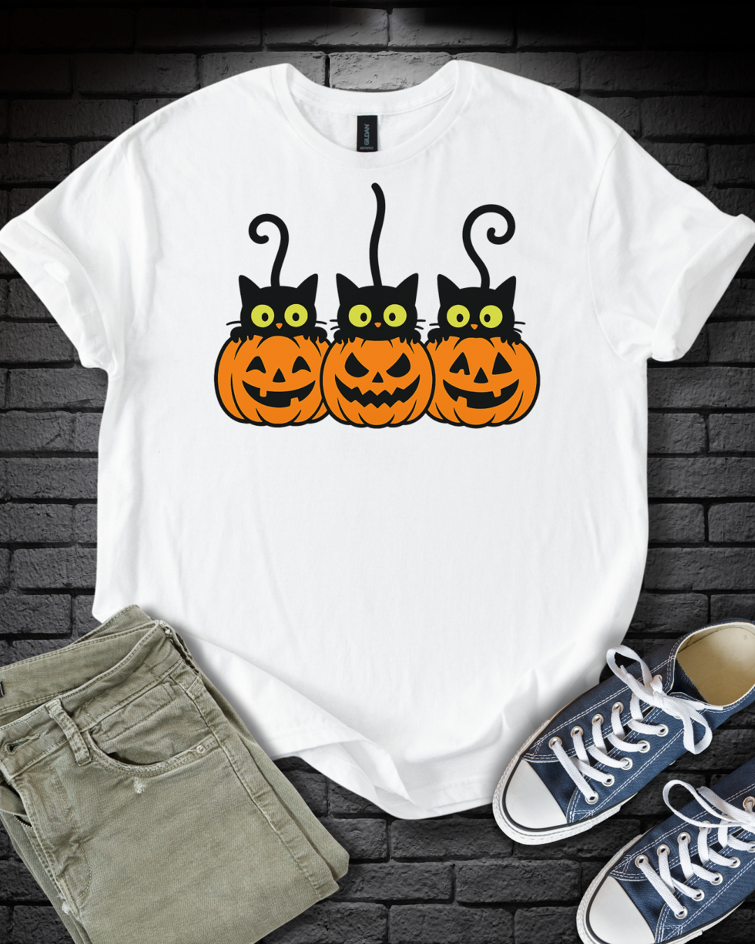 Halloween Cats and Pumpkins